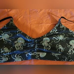 MeUndies Blue Ruched Out Of Print Kraken Bralette Size M